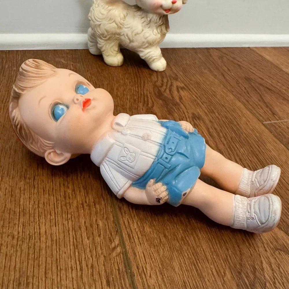 Edward Mobley 1956 Rubber Working Boy‎ And Sun Rubber Squeaky Dog Puppy Vintage